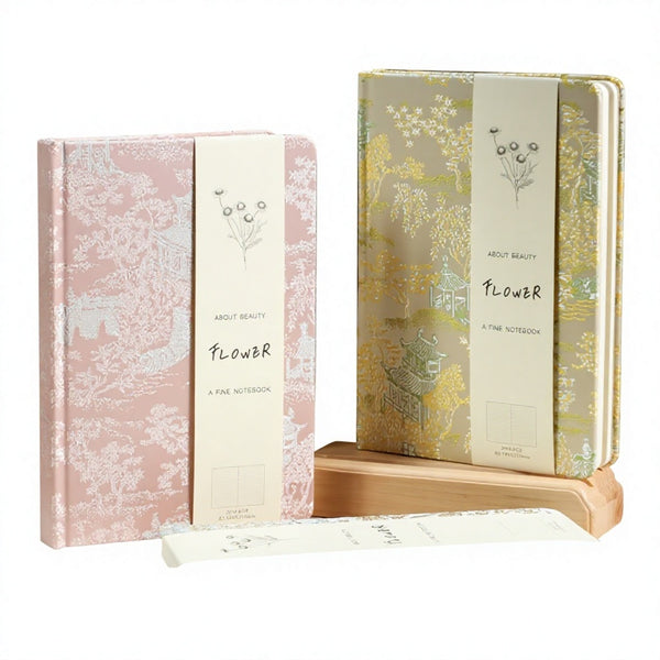 Embroidery Style Fabric Covered Notebook