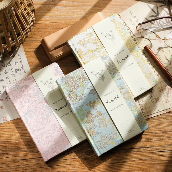 Embroidery Style Fabric Covered Notebook