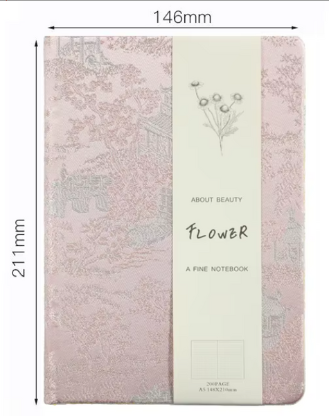 Embroidery Style Fabric Covered Notebook