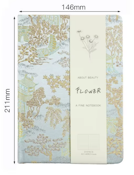 Embroidery Style Fabric Covered Notebook
