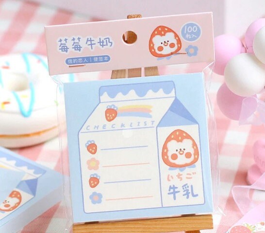 Kawaii Strawberry Themed Note Pad