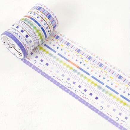10 Piece Thin Pattern Washi Tape Set - Obsession Designs Co.