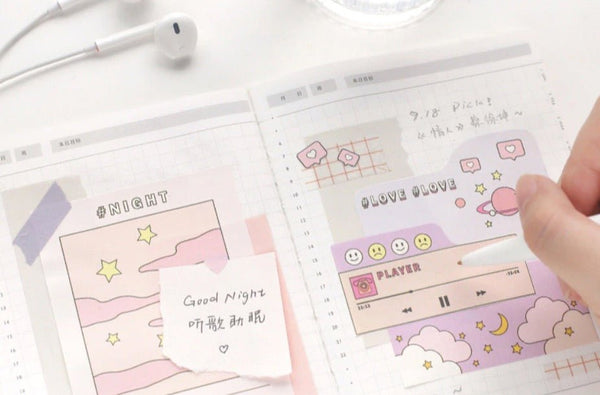 4 in 1 Kawaii Pastel Memo Note Pad - Obsession Designs Co.