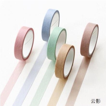 5 Piece Patten and Solid Washi Tape Set - Obsession Designs Co.