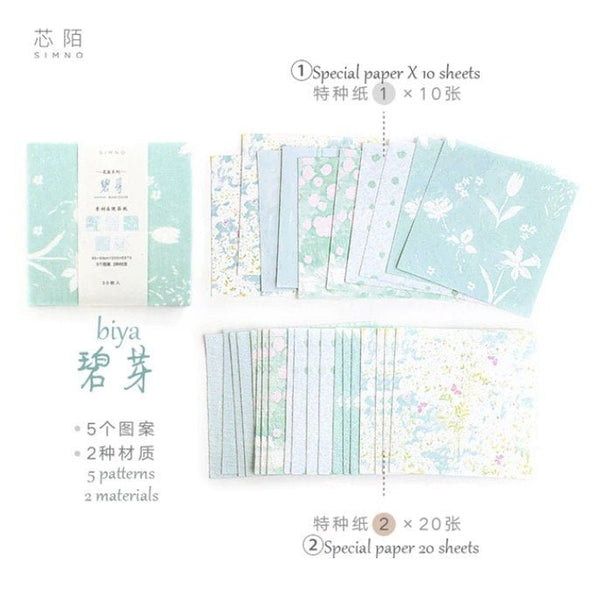 Aesthetic Fancy Textured Paper / Memo Pad/ Scrapbooking Paper - Obsession Designs Co.