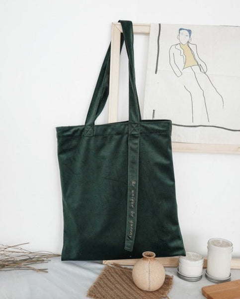 Aesthetic Soft Velvet Tote Bag - Obsession Designs Co.
