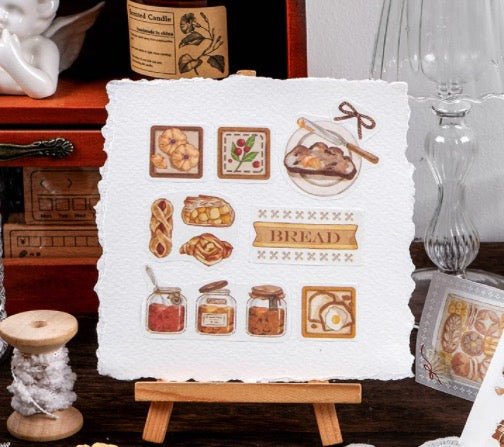 Bakery Bread Themed Aesthetic Washi Deco Stickers - Obsession Designs Co.