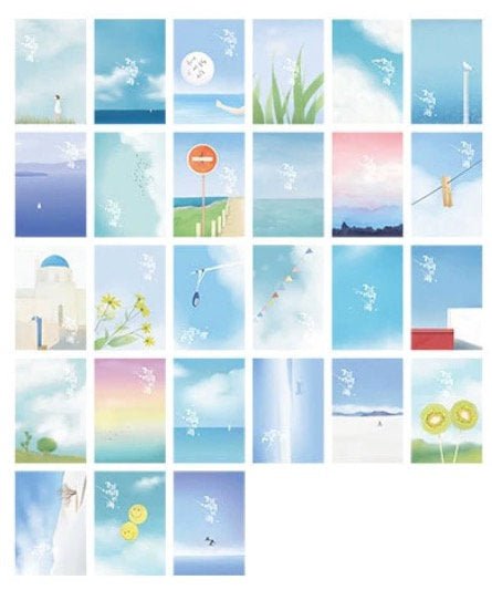 Clear Blue Sky Aesthetic - Medium LOMO Card For Scrapbooking - Obsession Designs Co.