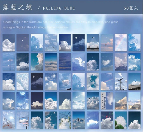 Color Themed Aesthetic Small Sticker Booklet For Scrapbooking Cloud Themed - Obsession Designs Co.