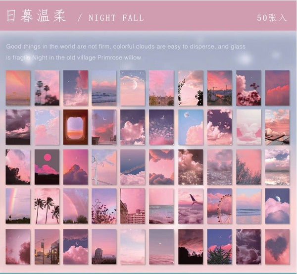 Color Themed Aesthetic Small Sticker Booklet For Scrapbooking Cloud Themed - Obsession Designs Co.