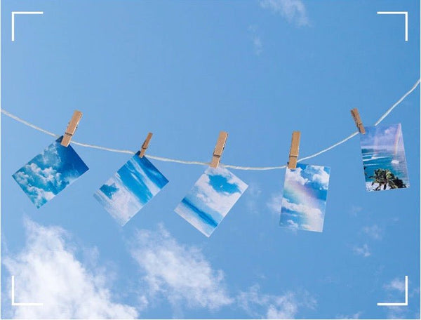 Color Themed Aesthetic Small Sticker Booklet For Scrapbooking Cloud Themed - Obsession Designs Co.