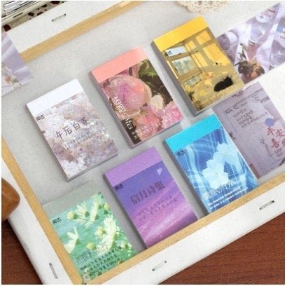 Color Themed Aesthetic Small Sticker Booklet For Scrapbooking V2 - Obsession Designs Co.
