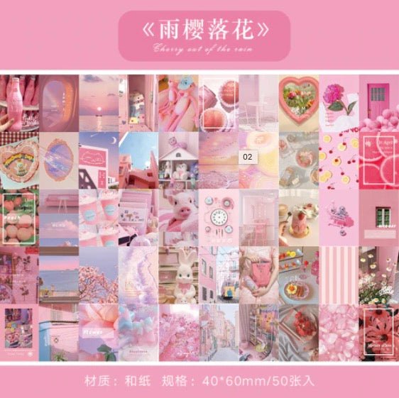 Color Themed Aesthetic Small Sticker Booklet For Scrapbooking V3 - Obsession Designs Co.
