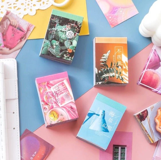 Color Themed Aesthetic Small Sticker Booklet For Scrapbooking V3 - Obsession Designs Co.