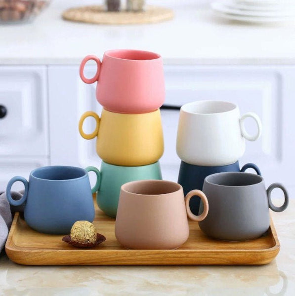 Cute Aesthetic Solid Color Ceramic Teacup/ Coffee Cup/ Mug - Obsession Designs Co.