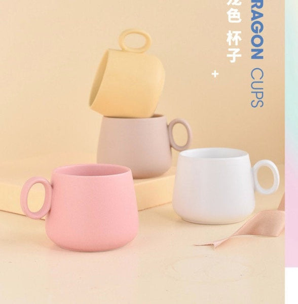 Cute Aesthetic Solid Color Ceramic Teacup/ Coffee Cup/ Mug - Obsession Designs Co.
