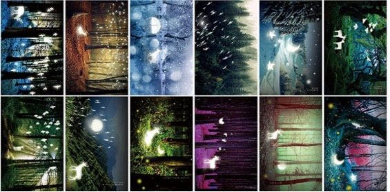 Glow In The Dark Forest Aesthetic - Large LOMO Card for Scrapbooking - Obsession Designs Co.