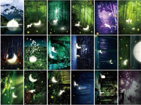 Glow In The Dark Forest Aesthetic - Large LOMO Card for Scrapbooking - Obsession Designs Co.