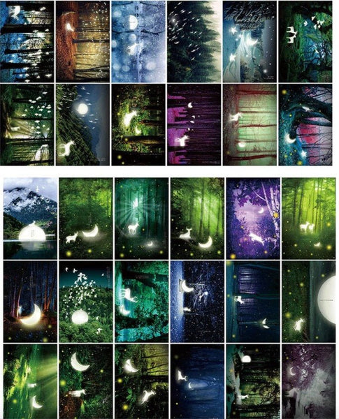 Glow In The Dark Forest Aesthetic - Large LOMO Card for Scrapbooking - Obsession Designs Co.