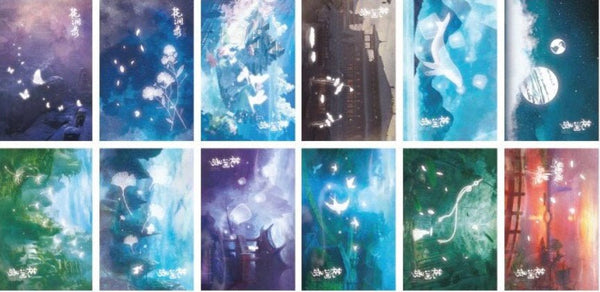 Glow In The Dark Shadow Aesthetic - Large Lomo Card/ Post Card For Scrapbooking or Collage - Obsession Designs Co.