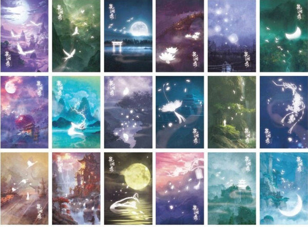 Glow In The Dark Shadow Aesthetic - Large Lomo Card/ Post Card For Scrapbooking or Collage - Obsession Designs Co.
