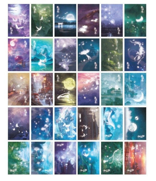 Glow In The Dark Shadow Aesthetic - Large Lomo Card/ Post Card For Scrapbooking or Collage - Obsession Designs Co.