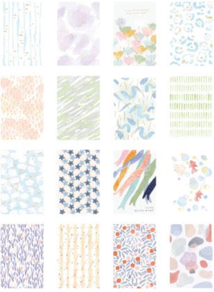 Scribble Pattern Aesthetic - Small LOMO Card For Scrapbooking - Obsession Designs Co.