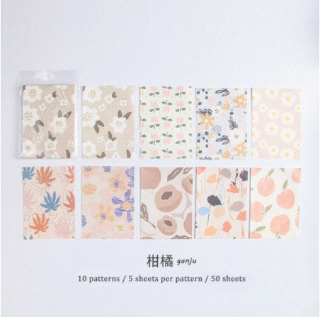 Aesthetic Fancy Paper/ Memo Paper/ Scrapbooking Paper - Obsession Designs Co.