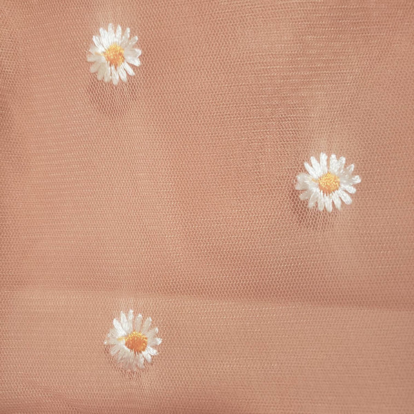 Retro Aesthetic Embroidered Daisy Tote Bag - Obsession Designs Co.