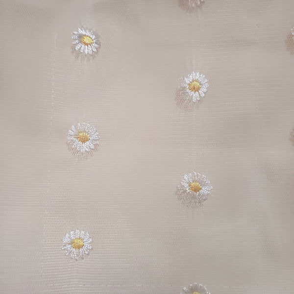 Retro Aesthetic Embroidered Daisy Tote Bag - Obsession Designs Co.