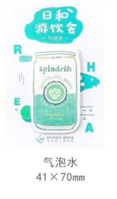 Japanese Drink Aesthetic Memo Pad / Sticky Note - Obsession Designs Co.