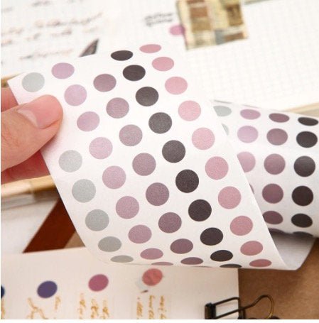 Japanese Washi Tape Dots For Scrapbooking, Collage, Mood Board - Obsession Designs Co.
