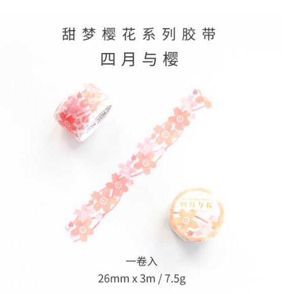 Kawaii Cherry Blossom Sakura Patterned Washi Tape - Obsession Designs Co.
