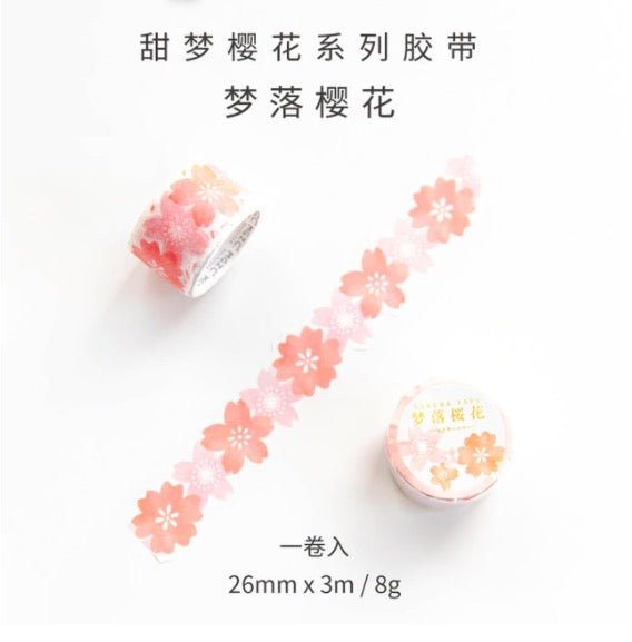 Kawaii Cherry Blossom Sakura Patterned Washi Tape - Obsession Designs Co.