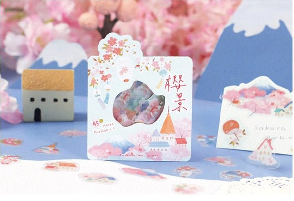 Kawaii Sakura PET/ PVC Deco Sticker - Obsession Designs Co.