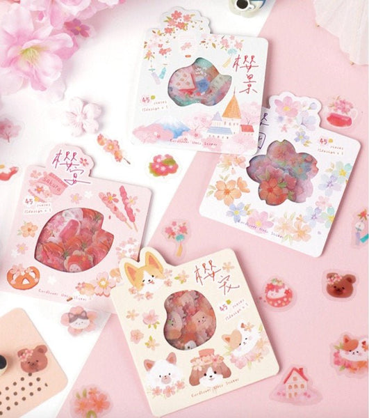 Kawaii Sakura PET/ PVC Deco Sticker - Obsession Designs Co.