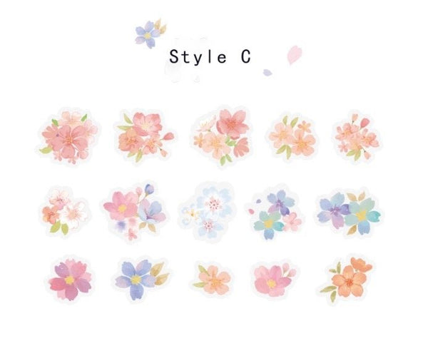 Kawaii Sakura PET/ PVC Deco Sticker - Obsession Designs Co.