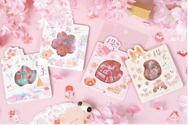 Kawaii Sakura PET/ PVC Deco Sticker - Obsession Designs Co.
