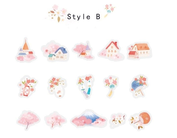 Kawaii Sakura PET/ PVC Deco Sticker - Obsession Designs Co.