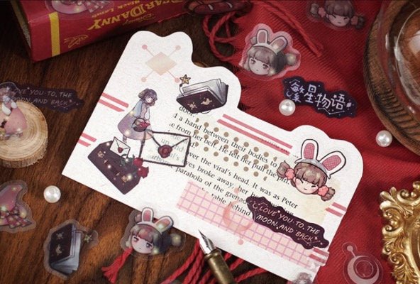 Kawaii Starry Magical Girls PET/PVC Deco Sticker - Obsession Designs Co.