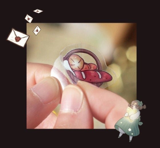 Kawaii Starry Magical Girls PET/PVC Deco Sticker - Obsession Designs Co.