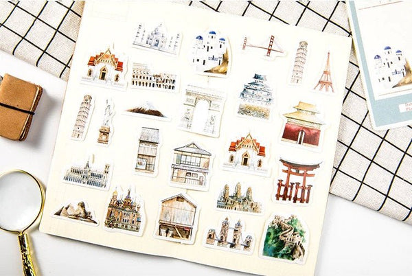Landmark Travel Sticker for Scrapbooking - Obsession Designs Co.