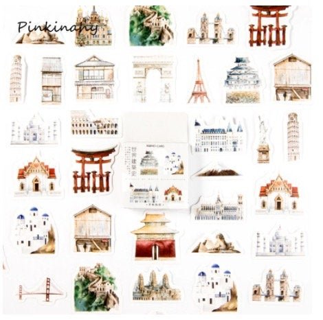 Landmark Travel Sticker for Scrapbooking - Obsession Designs Co.
