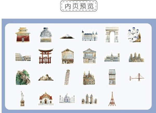 Landmark Travel Sticker for Scrapbooking - Obsession Designs Co.