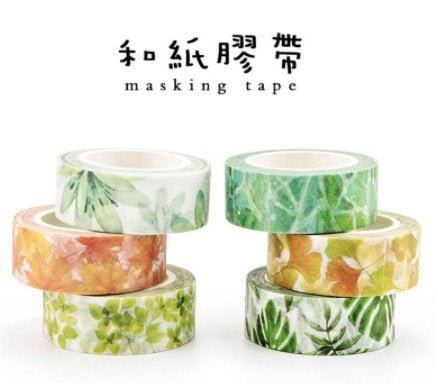 Leaf Pattern Washi Tape - Obsession Designs Co.