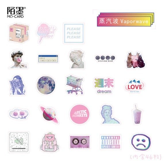 Mini Graphic Aesthetic Sticker Box - Obsession Designs Co.