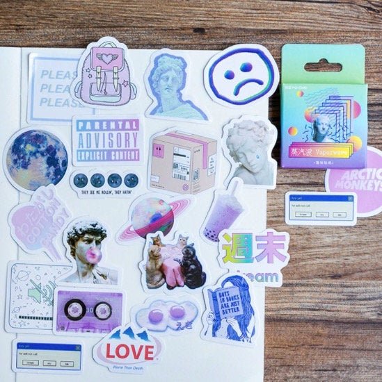 Mini Graphic Aesthetic Sticker Box - Obsession Designs Co.