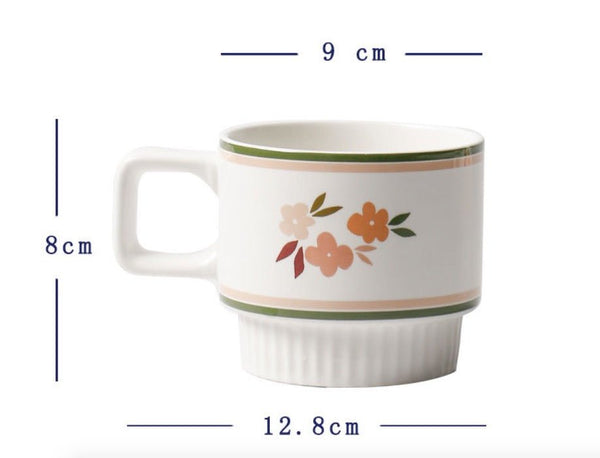 Retro Aesthetic Stackable Printed Ceramic Mug - Obsession Designs Co.
