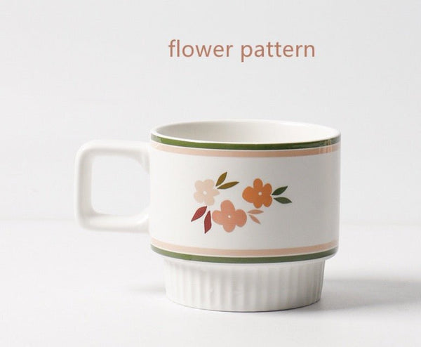 Retro Aesthetic Stackable Printed Ceramic Mug - Obsession Designs Co.