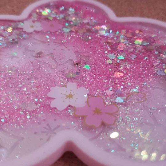 Sakura Aesthetic Shaker Quicksand Coaster - Obsession Designs Co. 